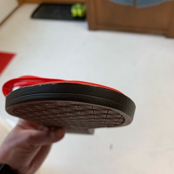 Women's Red Strappy Sandals - Picture 9 of 11